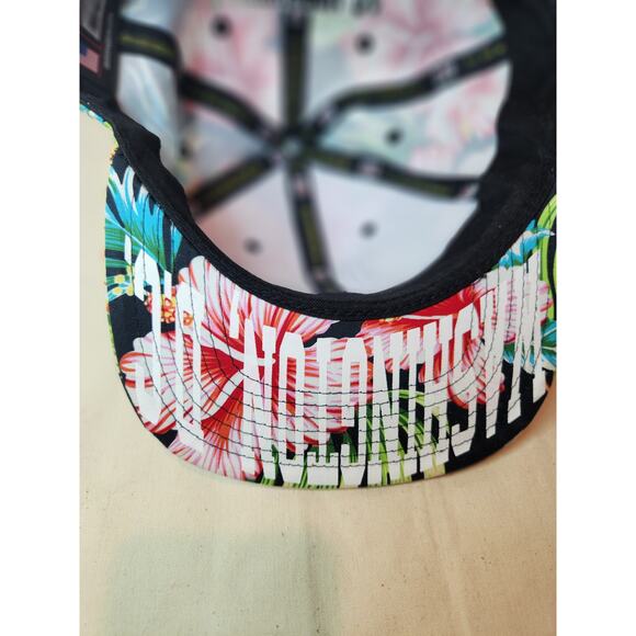 DC One Snapback Hat Tropical Floral Print Cap Adjustable Flat Bill DC Logo‎ - Picture 4 of 4